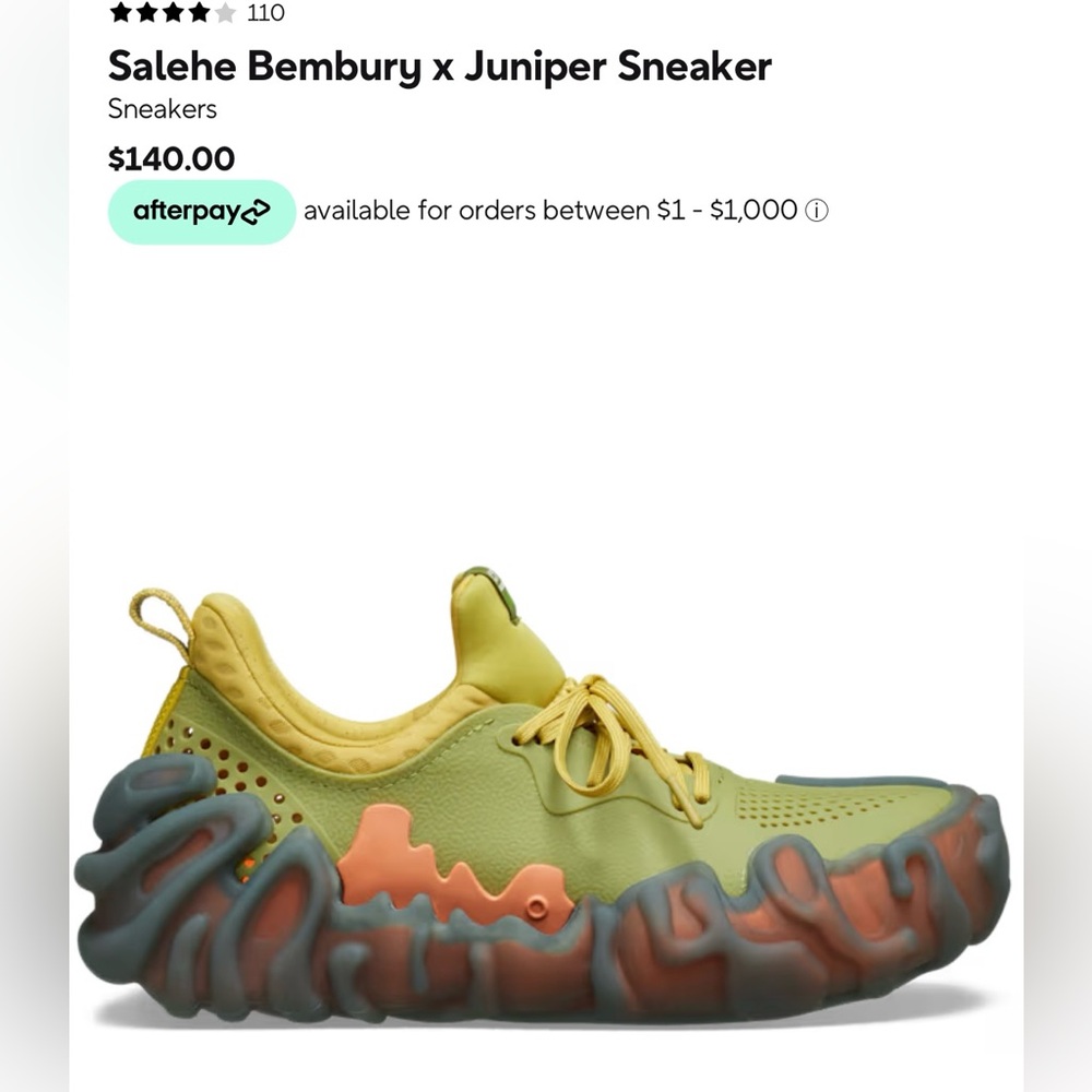 Salehe Bembury Crocs x Juniper Sneaker (size 8)